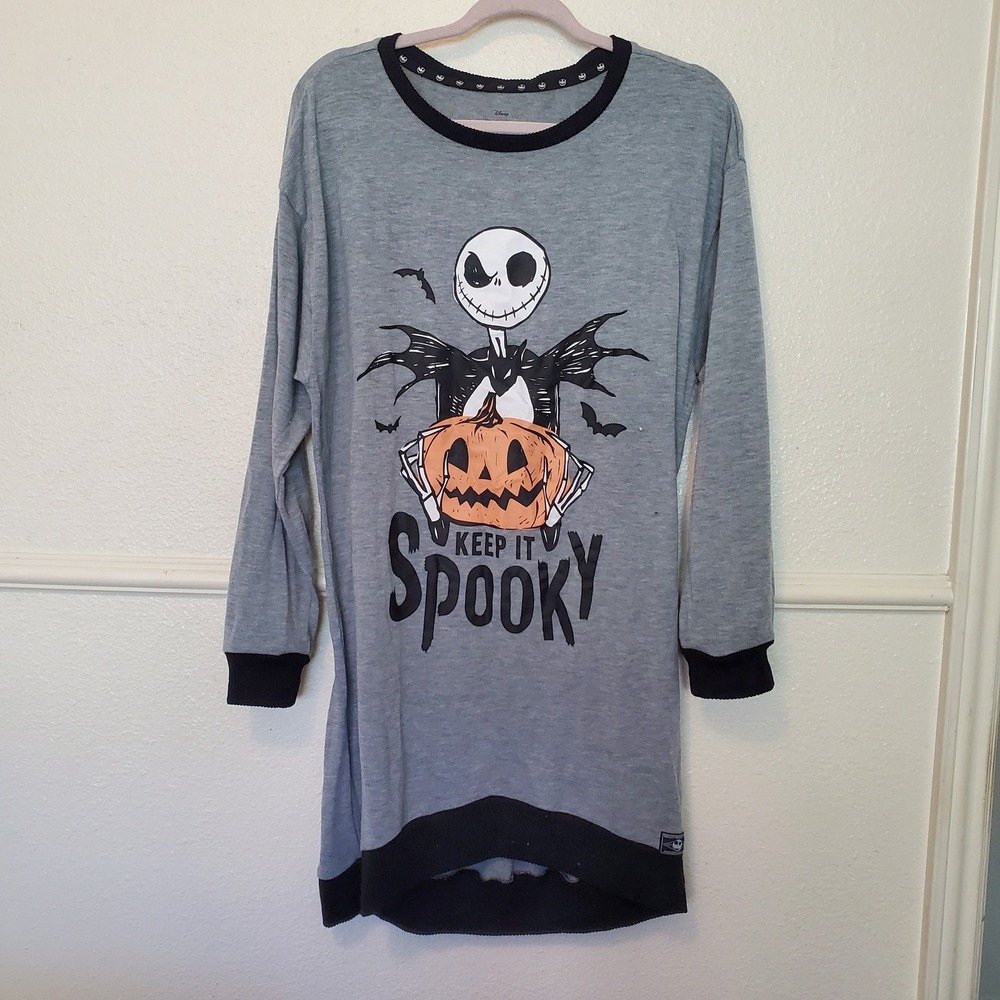 Disney Nightmare Before Christmas Jack Skellington Keep It Spooky Nightshirt L